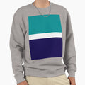 Teal White Navy Blue Plain Sweatshirt - Casual Everyday Wear for Adults - T-Shirt, Sweatshirt, Hoodie