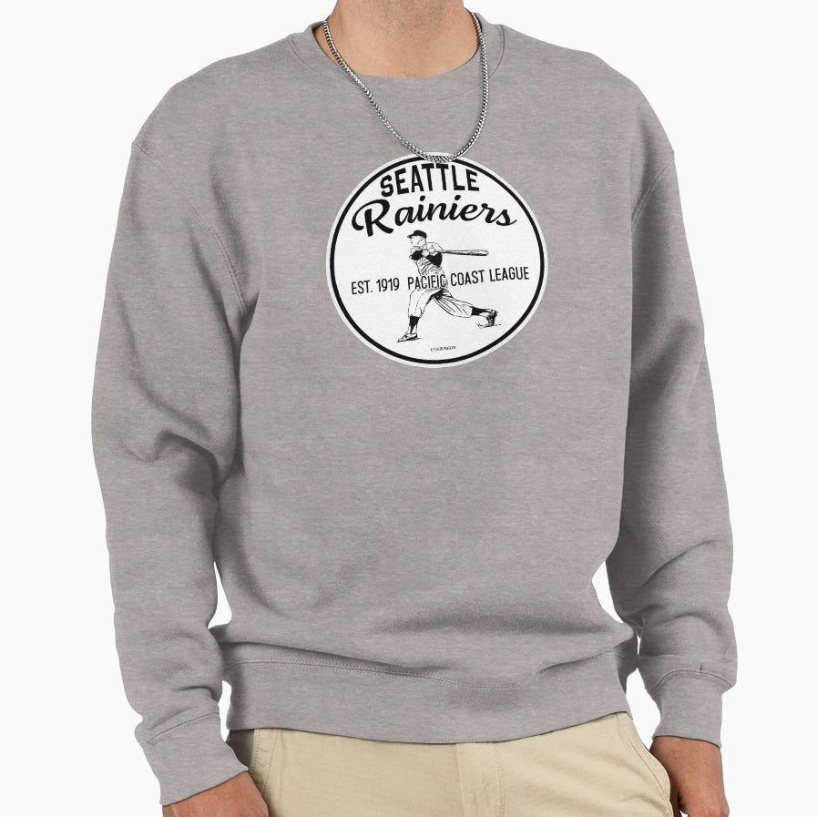 Seattle Rainiers Badge Sweatshirt - Fun Novelty Design Men Women - T-Shirt, Sweatshirt, Hoodie