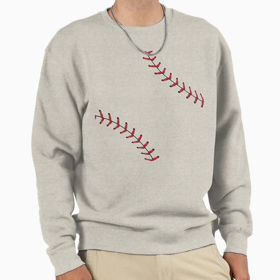 Baseball Lace Stitches Sweatshirt - Streetwear Style Unisex - T-Shirt, Sweatshirt, Hoodie