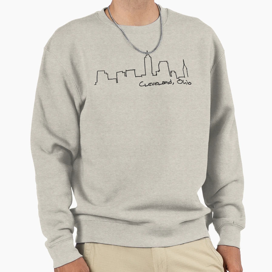Cleveland Ohio Ii Sweatshirt - Minimalist Print Unisex - T-Shirt, Sweatshirt, Hoodie