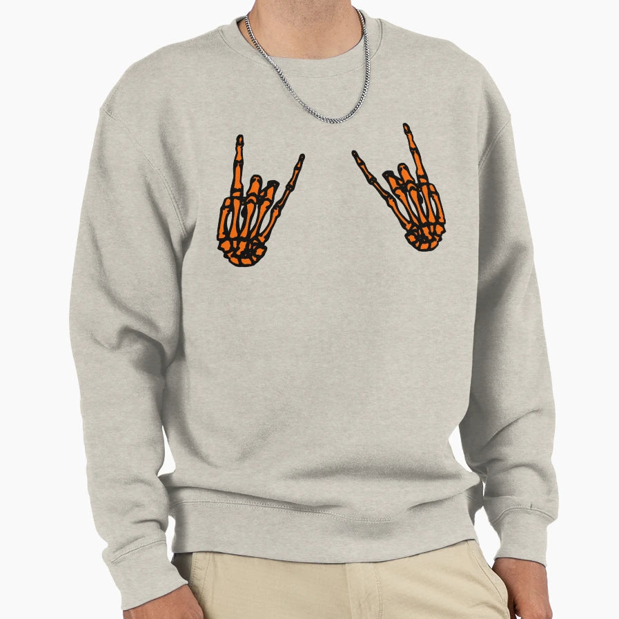 Rock N Roll Orange Sweatshirt - Aesthetic Graphic Men Women - T-Shirt, Sweatshirt, Hoodie