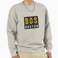 Bos Boston Airport Code Sweatshirt - Aesthetic Graphic Men Women - T-Shirt, Sweatshirt, Hoodie