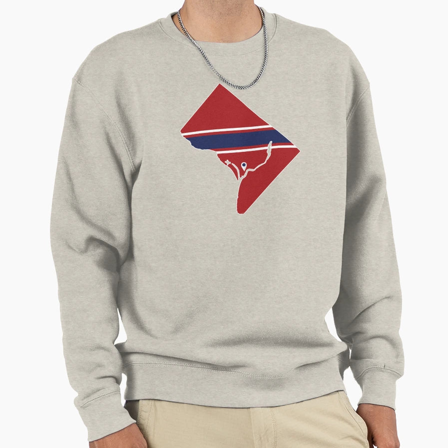 Washington D C Baseball Sweatshirt - Novelty Apparel for Adults - T-Shirt, Sweatshirt, Hoodie