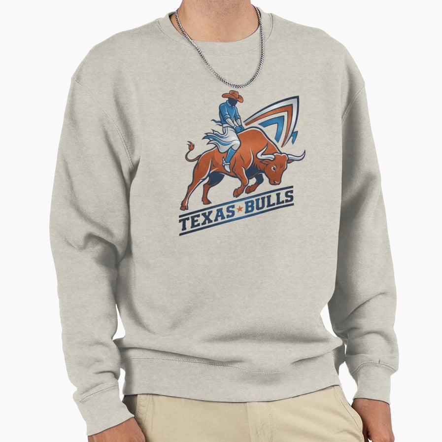 Texas Bulls Sweatshirt - Custom Art Print for Adults - T-Shirt, Sweatshirt, Hoodie