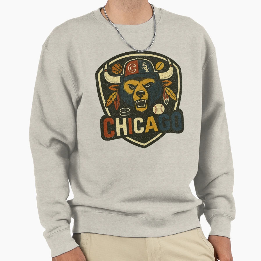 Chi Town Represent Sweatshirt - Custom Art Print for Adults - T-Shirt, Sweatshirt, Hoodie