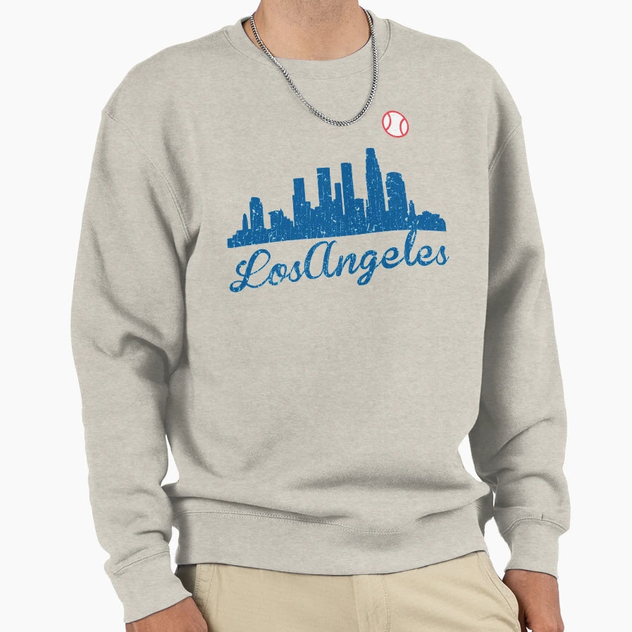 Los Angeles City Skyline Sweatshirt - Casual Everyday Wear for Adults - T-Shirt, Sweatshirt, Hoodie