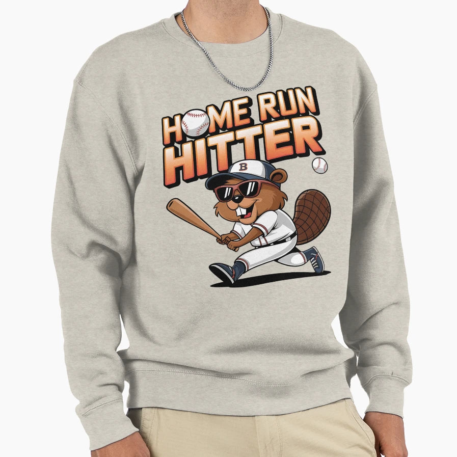 Home Run Hitter Born To Baseball Sweatshirt - Trendy Graphic for Adults - T-Shirt, Sweatshirt, Hoodie