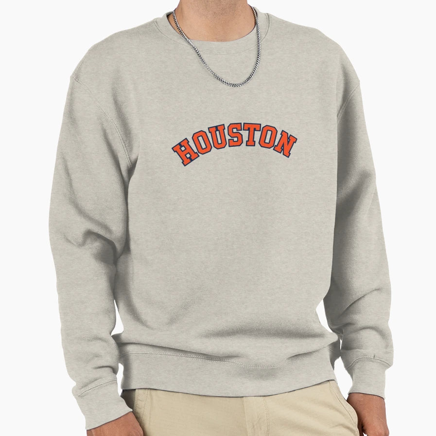 Houston Logo Sweatshirt - Fun Novelty Design Men Women - T-Shirt, Sweatshirt, Hoodie