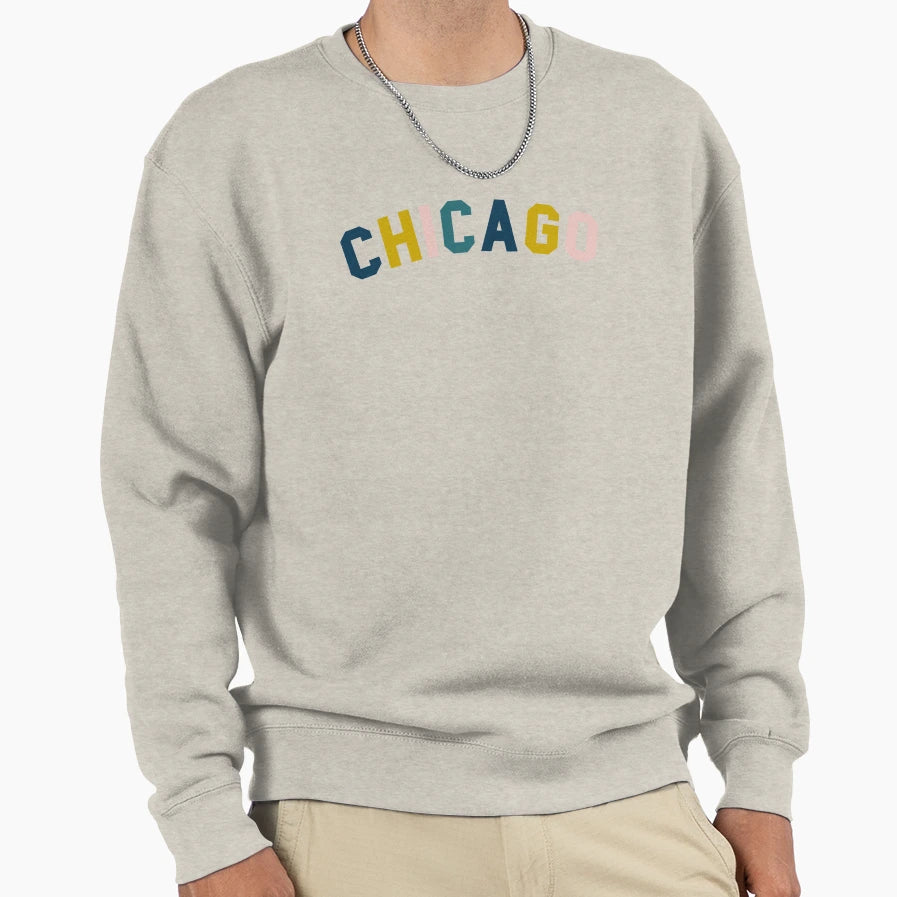Home Series Chicago Rainbow Sweatshirt - Casual Everyday Wear Men Women - T-Shirt, Sweatshirt, Hoodie