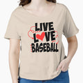 Live Love Baseball T-Shirt - Fun Novelty Design for Adults - T-Shirt, Sweatshirt, Hoodie