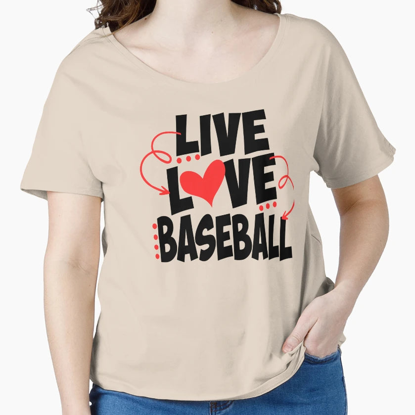 Live Love Baseball T-Shirt - Fun Novelty Design for Adults - T-Shirt, Sweatshirt, Hoodie