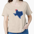 State Texas Red Bow T-Shirt - Custom Art Print Unisex - T-Shirt, Sweatshirt, Hoodie