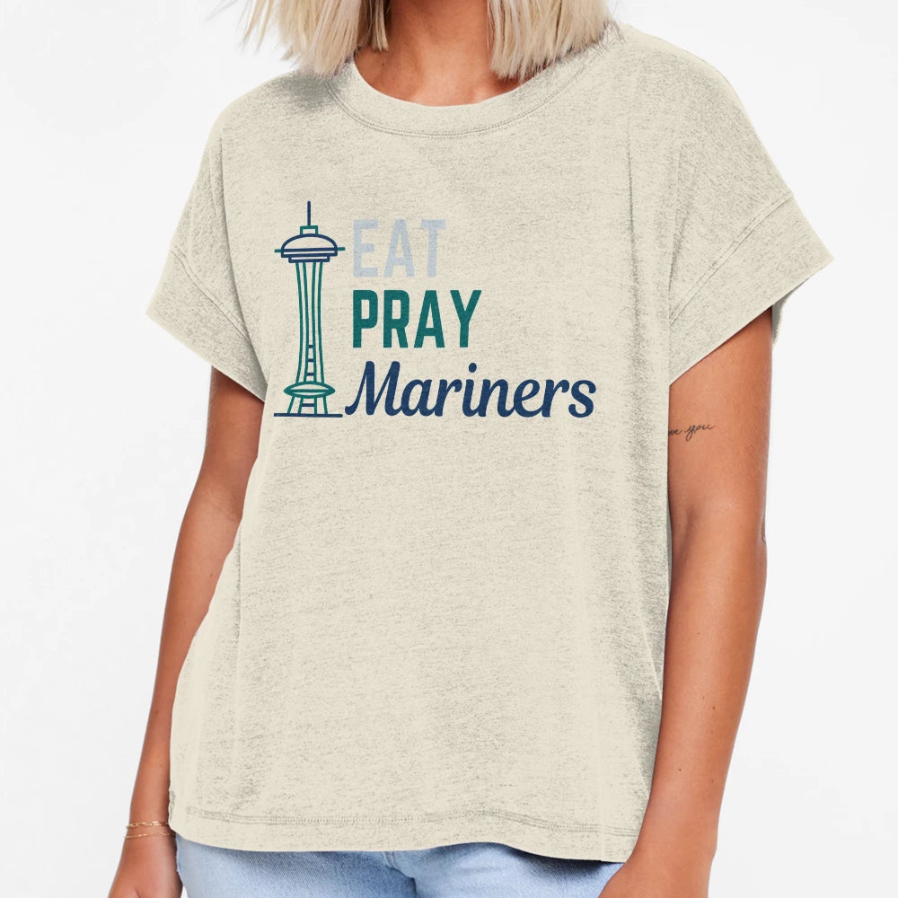 Eat Pray Mariners T-Shirt - Custom Art Print Men Women - T-Shirt, Sweatshirt, Hoodie