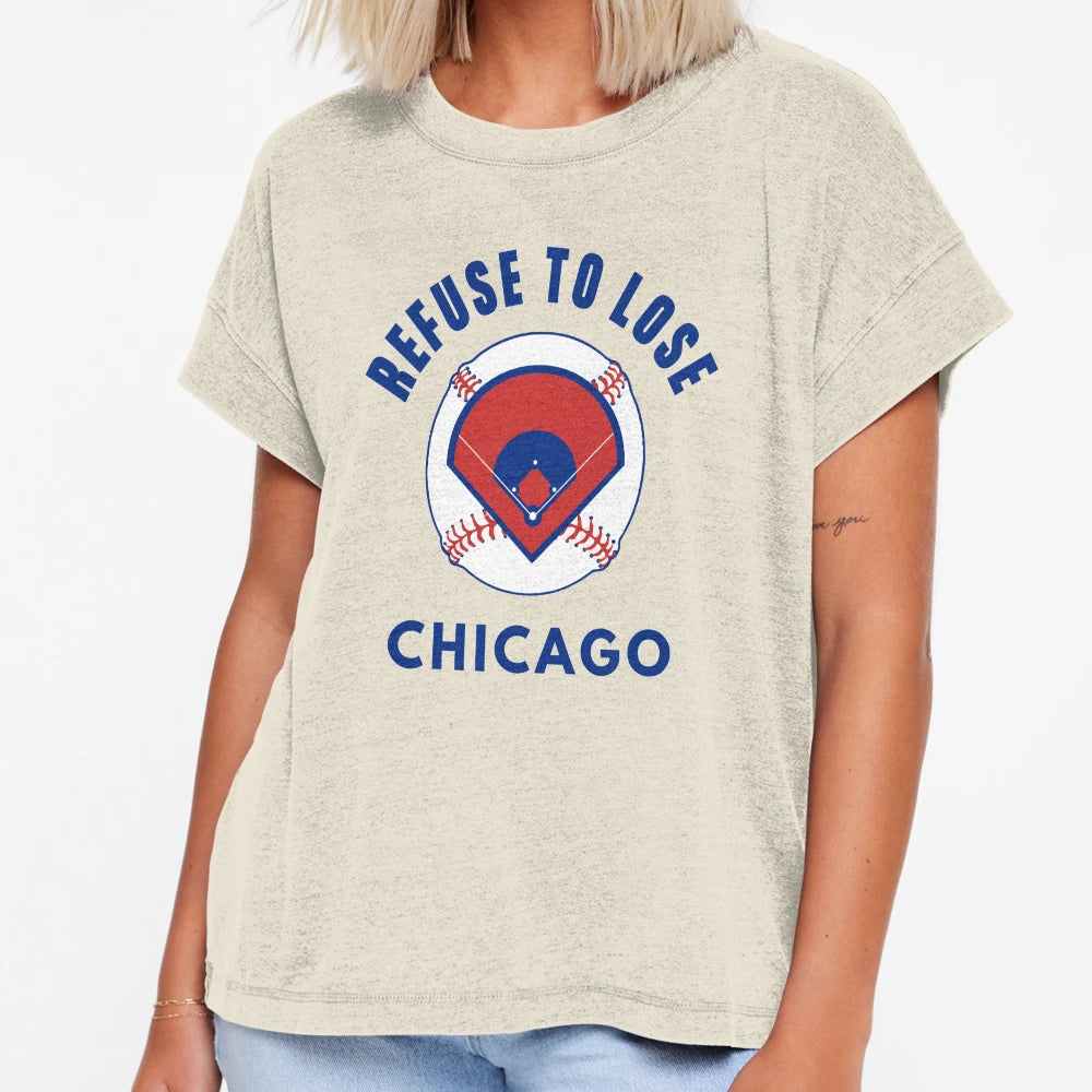 Refuse To Lose Chicago Baseball T-Shirt - Graphic Print Men Women - T-Shirt, Sweatshirt, Hoodie