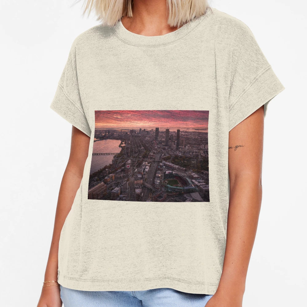 Boston From Above T-Shirt - Aesthetic Graphic Men Women - T-Shirt, Sweatshirt, Hoodie