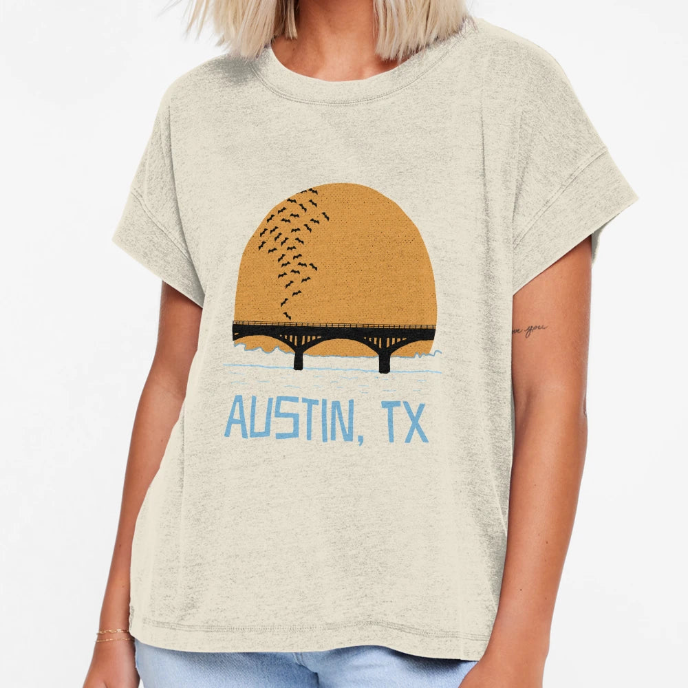 Austin Texas Bat Bridge T-Shirt - Custom Art Print for Adults - T-Shirt, Sweatshirt, Hoodie