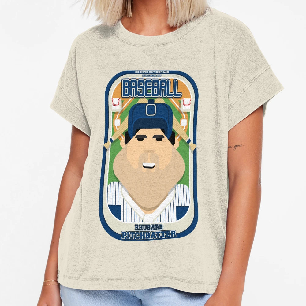 Baseball Blue Pinstripes Rhubarb T-Shirt - Casual Everyday Wear for Adults - T-Shirt, Sweatshirt, Hoodie