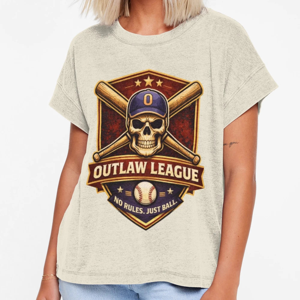 Outlaw League Baseball Logo No Rules T-Shirt - Trendy Graphic Men Women - T-Shirt, Sweatshirt, Hoodie