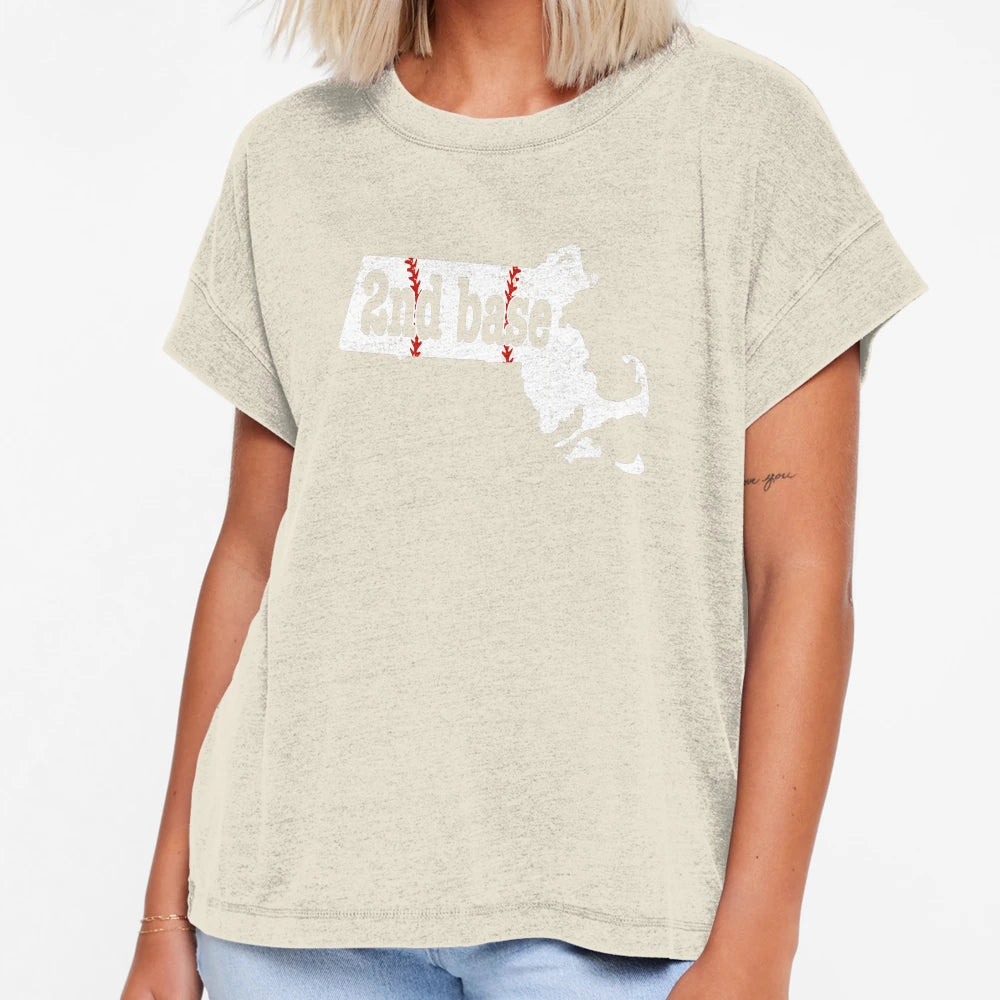 2Nd Base Softball Massachusetts 2Nd Base T-Shirt - Minimalist Print Unisex - T-Shirt, Sweatshirt, Hoodie