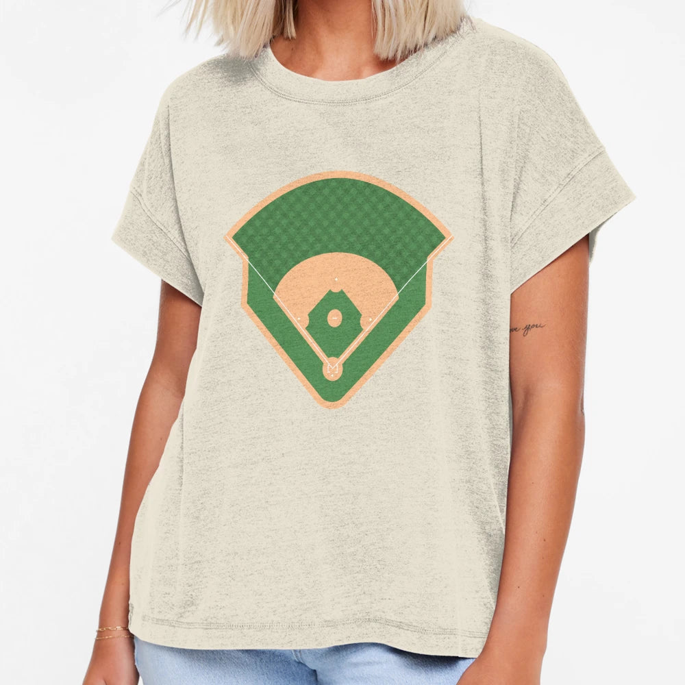 Baseball Field T-Shirt - Trendy Graphic for Adults - T-Shirt, Sweatshirt, Hoodie