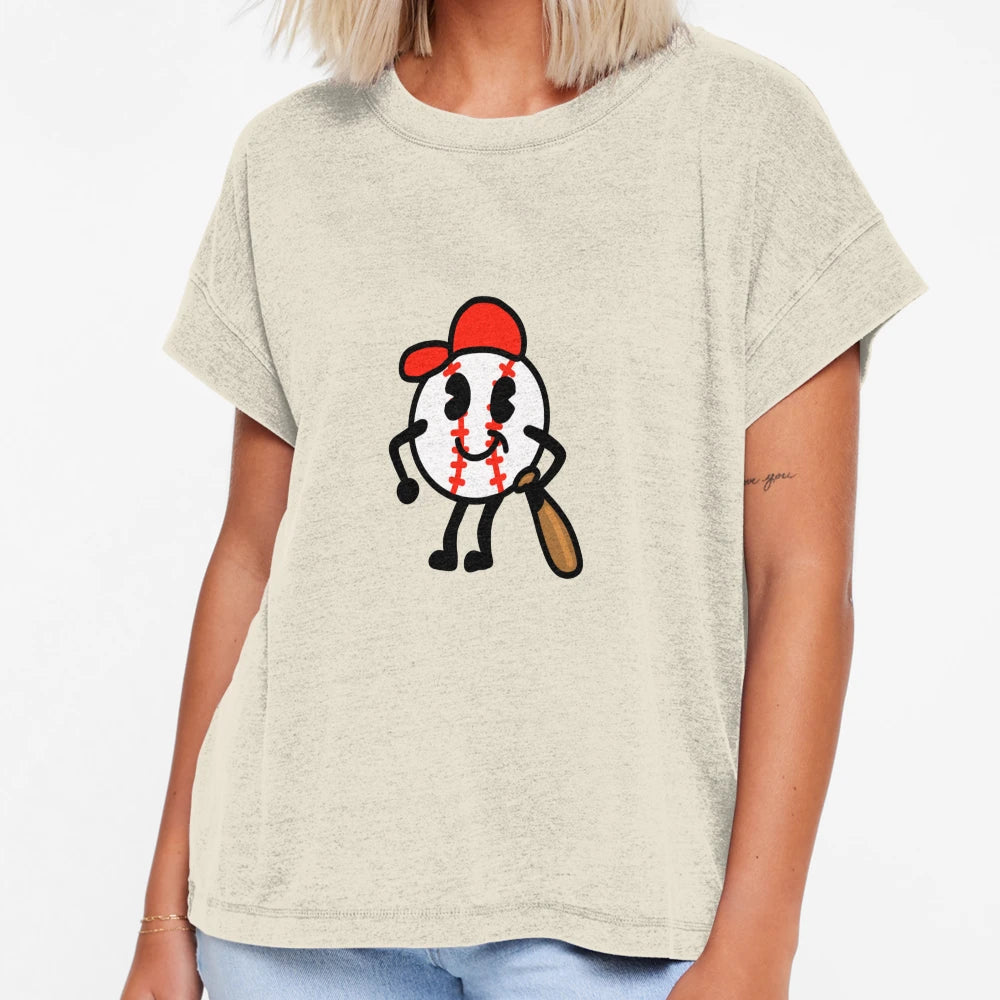 Cartoon Baseball T-Shirt - Casual Everyday Wear Men Women - T-Shirt, Sweatshirt, Hoodie