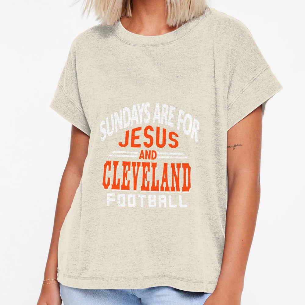 Cleveland Football Fan Sundays And T-Shirt - Novelty Apparel Men Women - T-Shirt, Sweatshirt, Hoodie