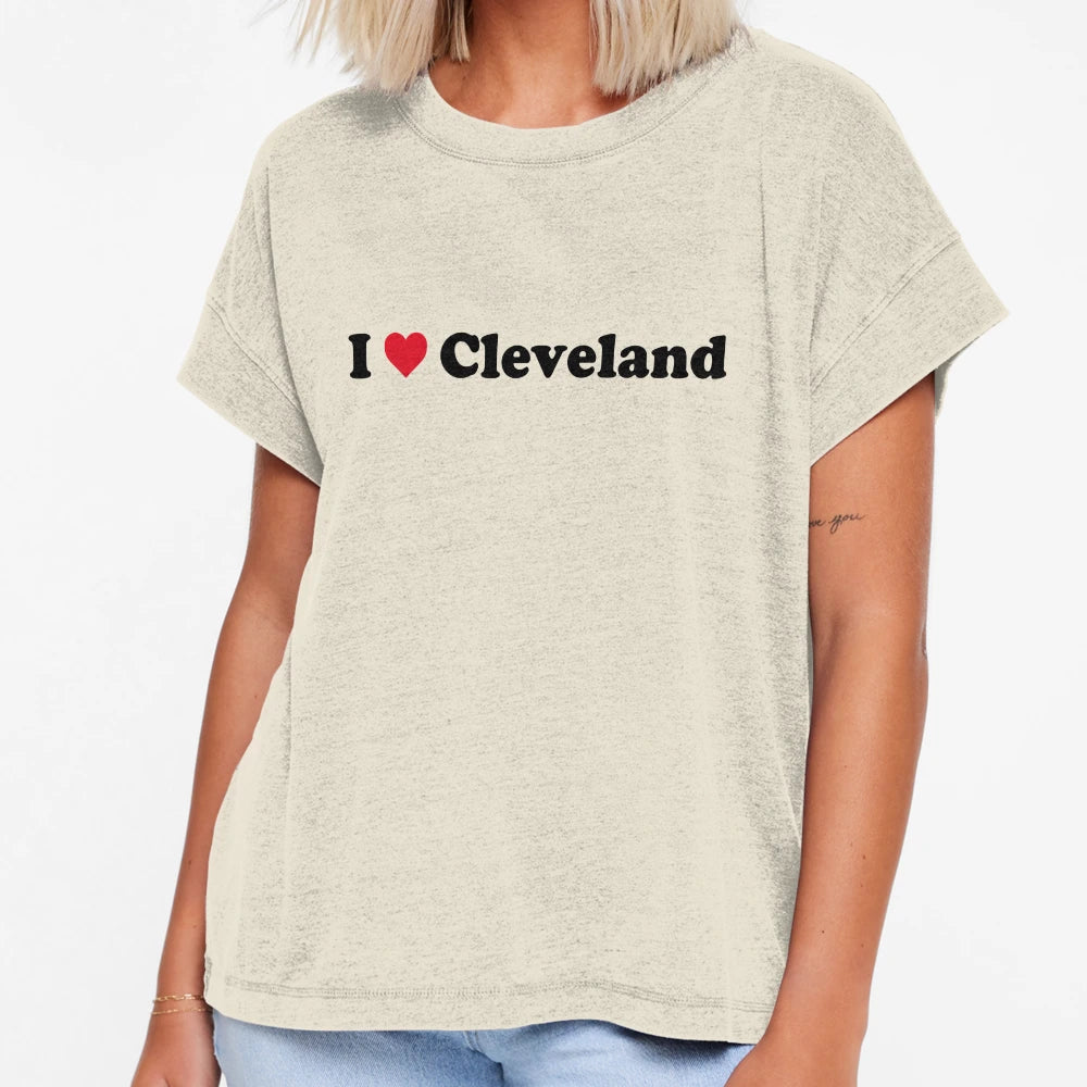 I Love Cleveland T-Shirt - Minimalist Print for Adults - T-Shirt, Sweatshirt, Hoodie