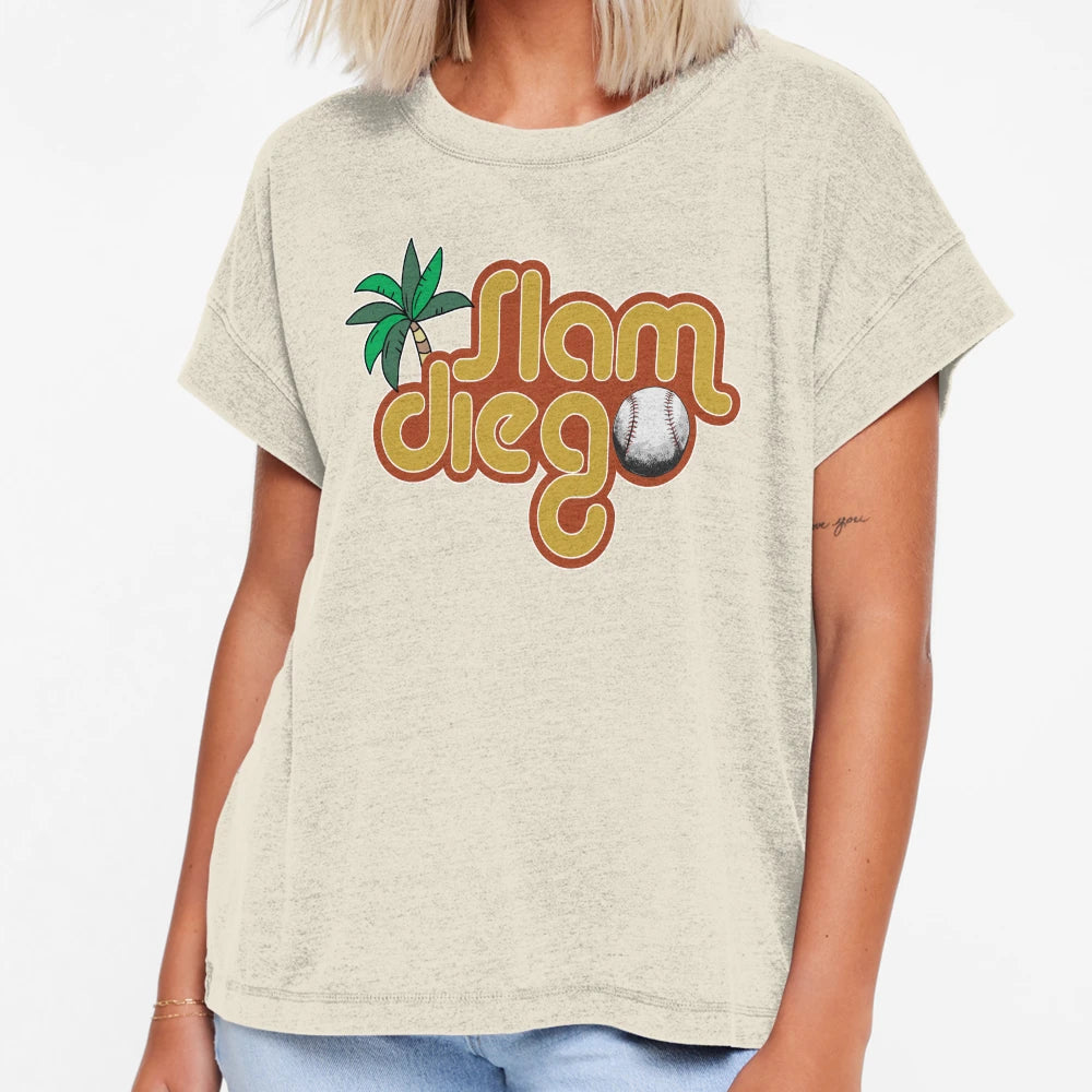 Slam Diego Sunset Palm Tree San T-Shirt - Custom Art Print for Adults - T-Shirt, Sweatshirt, Hoodie