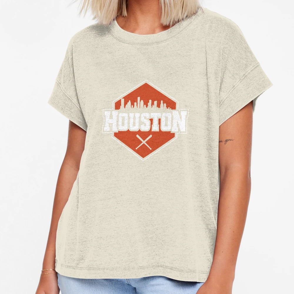 Houston Tx Baseball Modern City T-Shirt - Aesthetic Graphic for Adults - T-Shirt, Sweatshirt, Hoodie