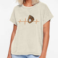 Baseball Glove And Ball Heartbeat Ecg T-Shirt - Aesthetic Graphic Unisex - T-Shirt, Sweatshirt, Hoodie
