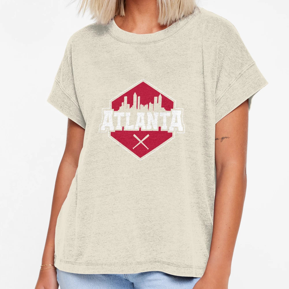 Atlanta Baseball Modern City Skyline T-Shirt - Fun Novelty Design Unisex - T-Shirt, Sweatshirt, Hoodie