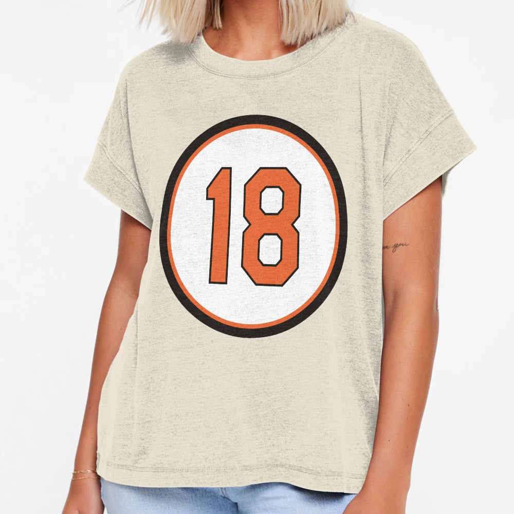 Jeff Conine 18 Jersey Number T-Shirt - Minimalist Print Men Women - T-Shirt, Sweatshirt, Hoodie