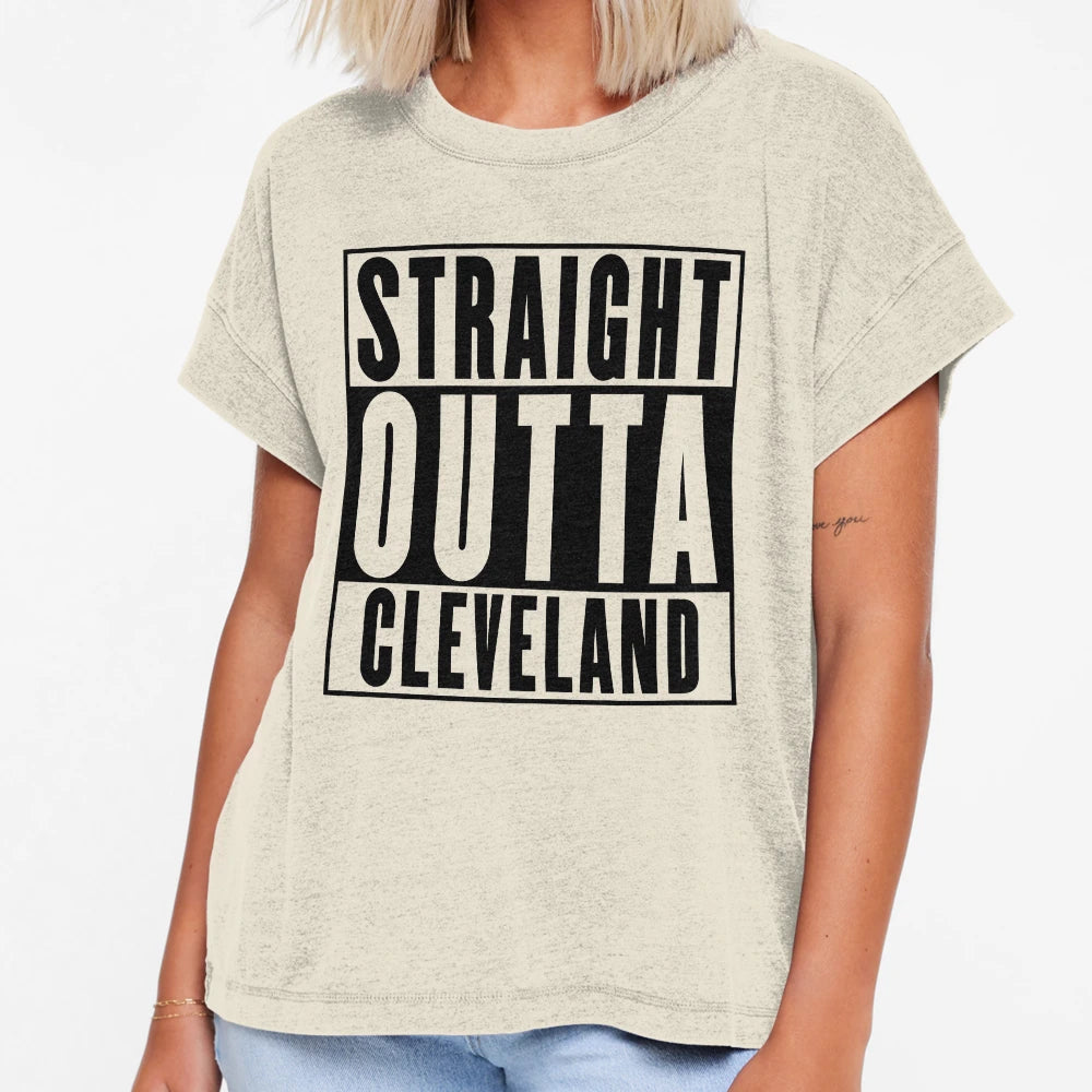Straight Outta Cleveland T-Shirt - Aesthetic Graphic Unisex - T-Shirt, Sweatshirt, Hoodie