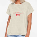 Philadelphia Cityscape Heartbeat T-Shirt - Novelty Apparel Unisex - T-Shirt, Sweatshirt, Hoodie
