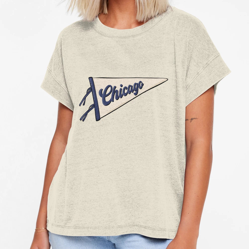 Chicago Pennant Flag T-Shirt - Trendy Graphic Unisex - T-Shirt, Sweatshirt, Hoodie