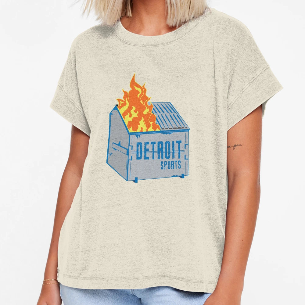 Detroit Sports Dumpster Fire T-Shirt - Trendy Graphic Unisex - T-Shirt, Sweatshirt, Hoodie