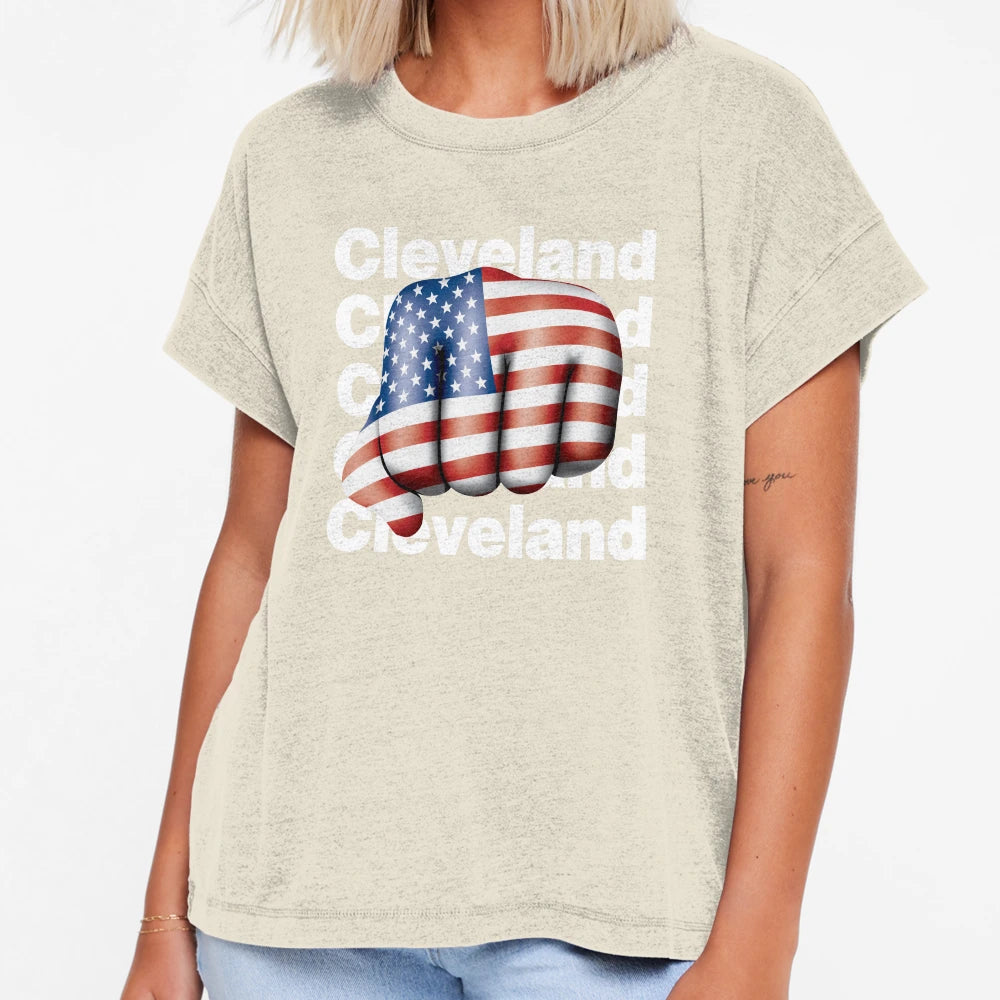 Cleveland American Strong City Home United T-Shirt - Graphic Print Unisex - T-Shirt, Sweatshirt, Hoodie