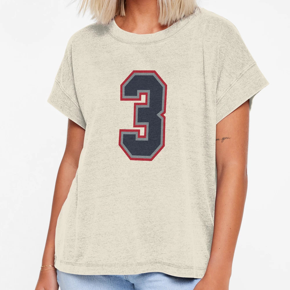 3 Navy Grey Red Sports Number Three T-Shirt - Aesthetic Graphic Men Women - T-Shirt, Sweatshirt, Hoodie