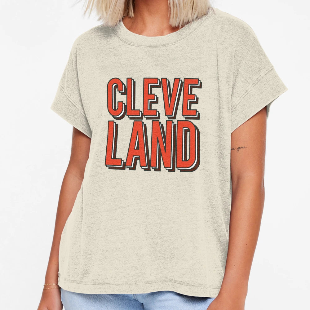 Cleveland Stacked Browns Theme T-Shirt - Trendy Graphic Men Women - T-Shirt, Sweatshirt, Hoodie