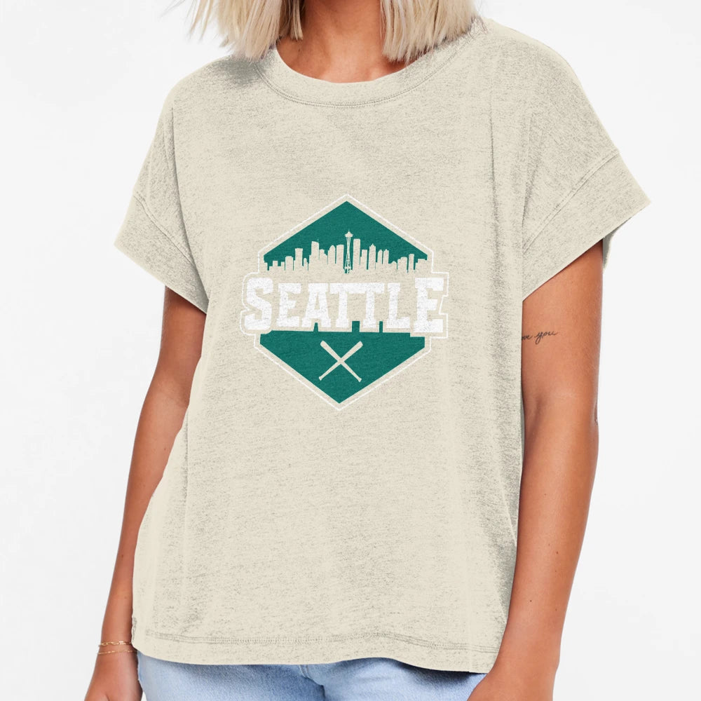 Seattle Baseball Modern City Skyline T-Shirt - Graphic Print for Adults - T-Shirt, Sweatshirt, Hoodie