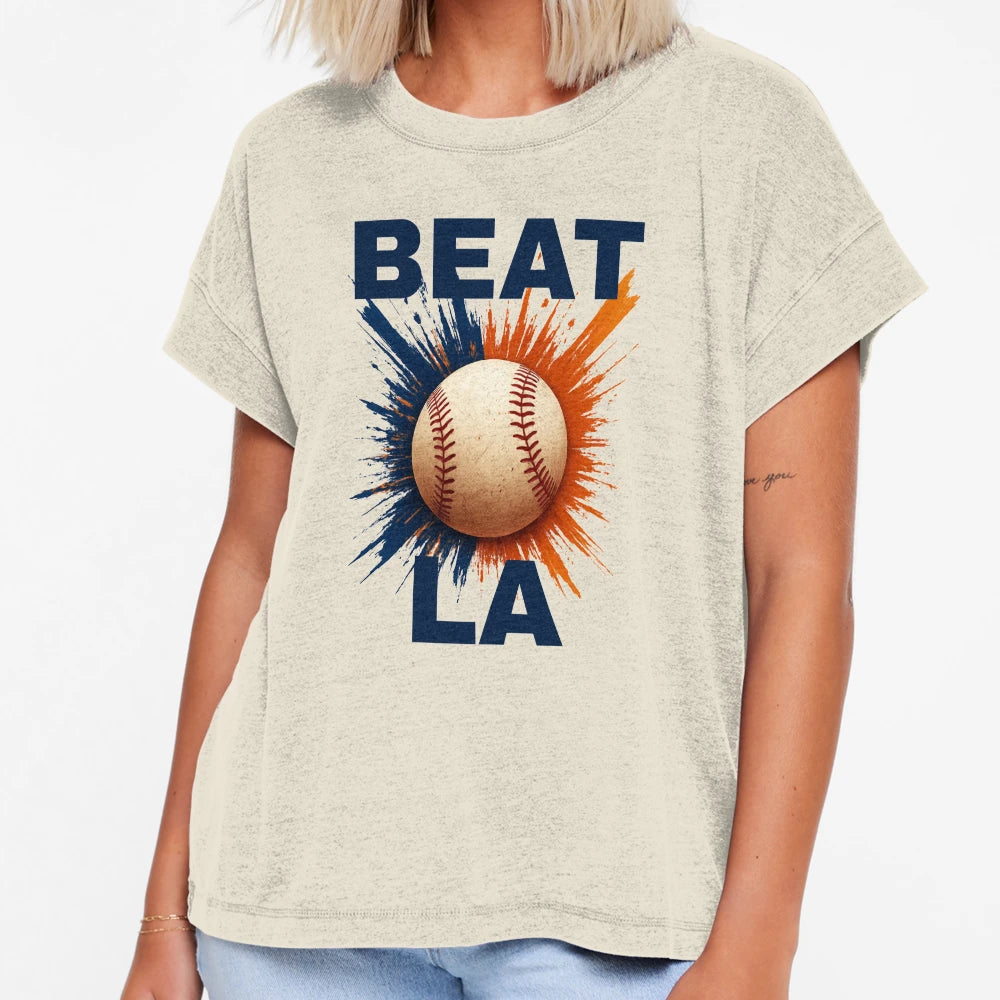 Beat La Sd Blue Text T-Shirt - Graphic Print for Adults - T-Shirt, Sweatshirt, Hoodie