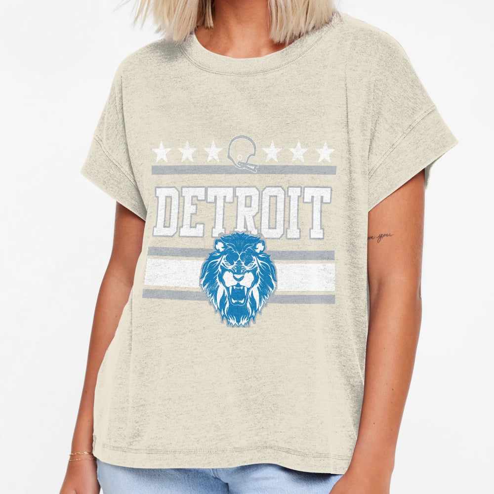 Detroit Football T-Shirt - Aesthetic Graphic Men Women - T-Shirt, Sweatshirt, Hoodie