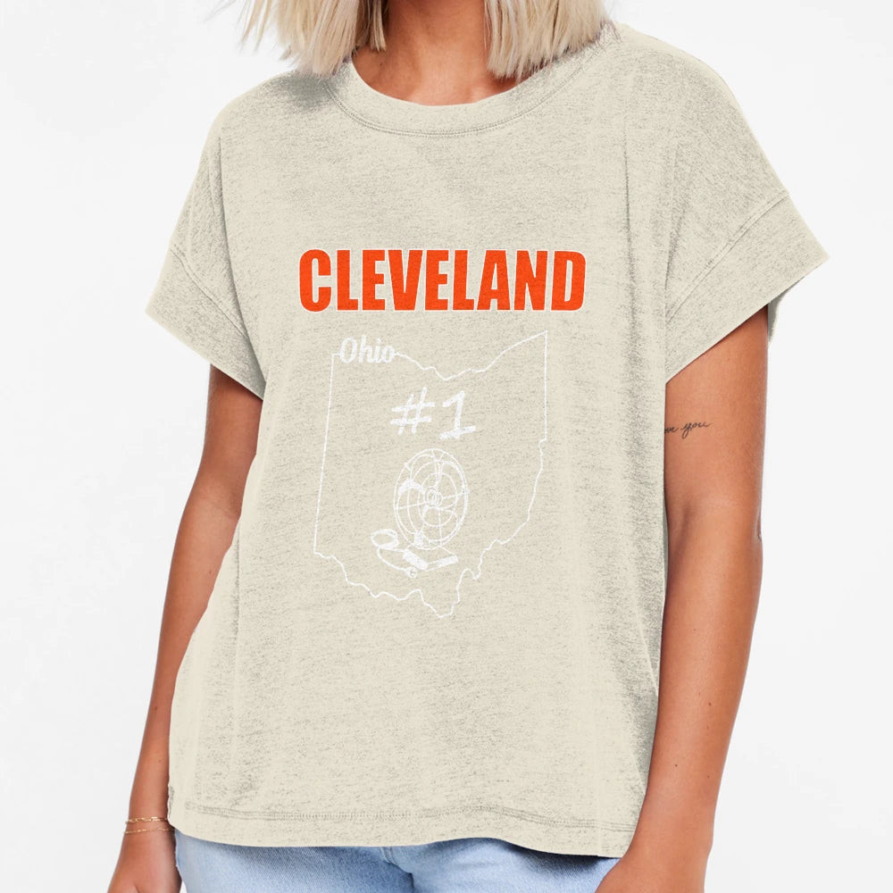 Cleveland Ohio Number 1 Football Fan Funny T-Shirt - Novelty Apparel Unisex - T-Shirt, Sweatshirt, Hoodie