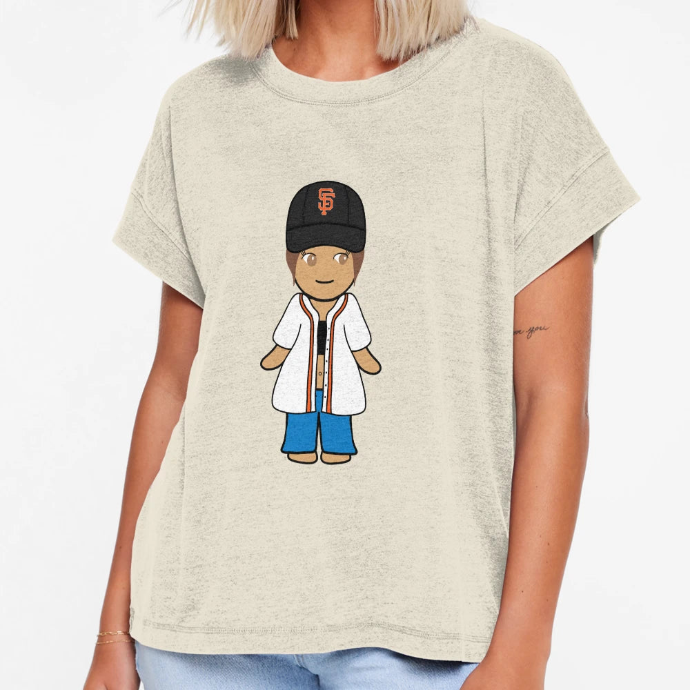 Sf Baseball Girlie White Jersey And T-Shirt - Fun Novelty Design Men Women - T-Shirt, Sweatshirt, Hoodie