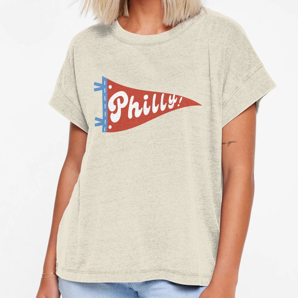 Philadelphia Banner T-Shirt - Minimalist Print Unisex - T-Shirt, Sweatshirt, Hoodie