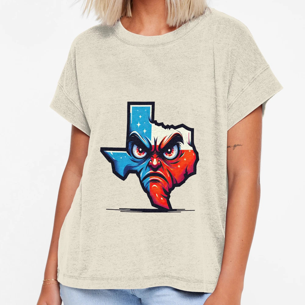 Texan Temper Lone Star Scowl T-Shirt - Unique Graphic Unisex - T-Shirt, Sweatshirt, Hoodie