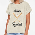 Houston Baseball And T-Shirt - Custom Art Print Unisex - T-Shirt, Sweatshirt, Hoodie