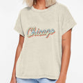 Chicago College Town Script 1 T-Shirt - Graphic Print Men Women - T-Shirt, Sweatshirt, Hoodie