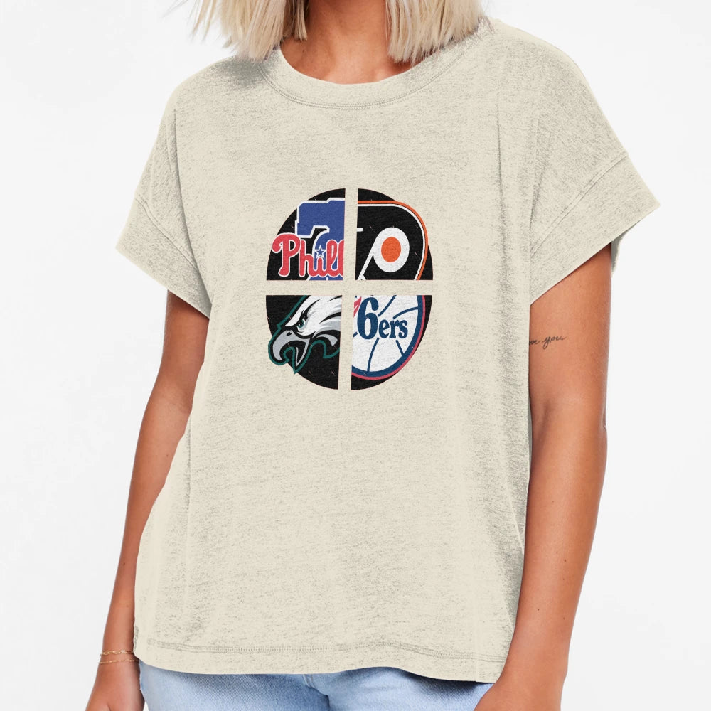 Philadelphia Sports Quad T-Shirt - Casual Everyday Wear Unisex - T-Shirt, Sweatshirt, Hoodie