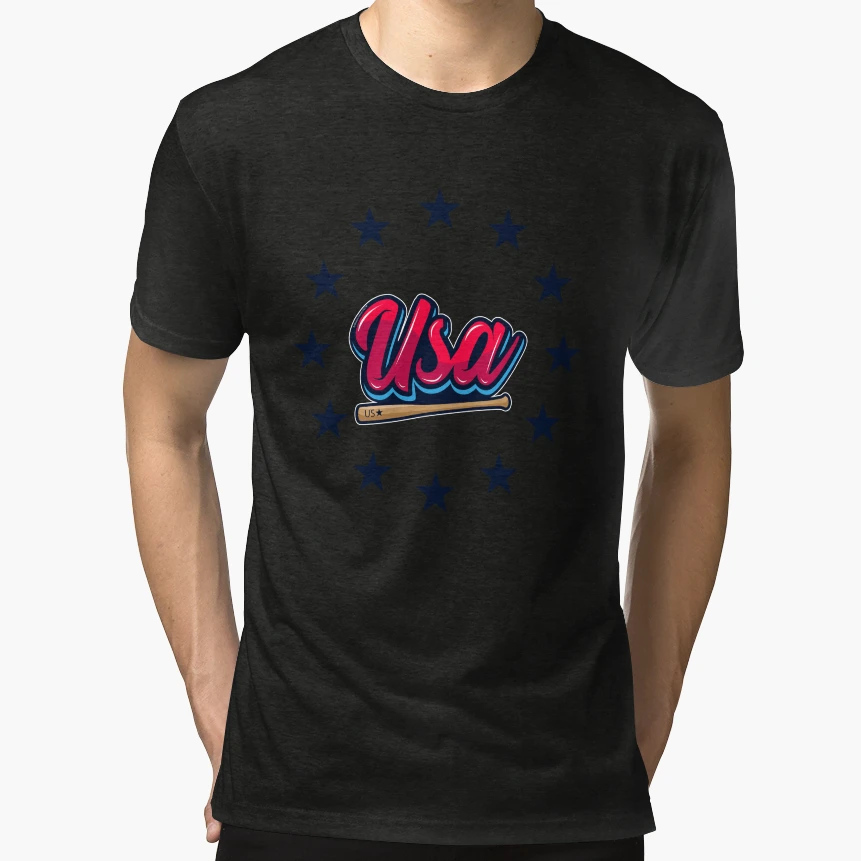 Usa Baseball T-Shirt - Casual Everyday Wear Unisex - T-Shirt, Sweatshirt, Hoodie